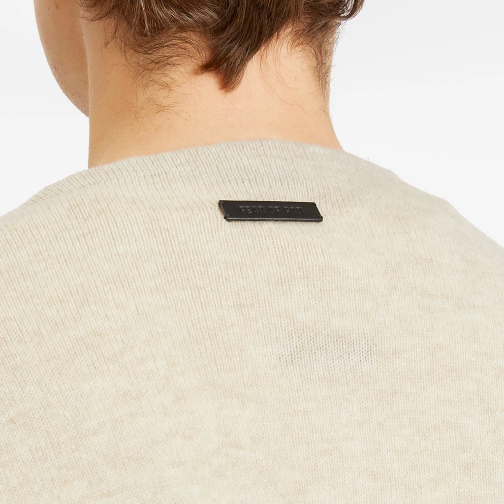 Fear of God Men's Henley Fine Knit Heather Beige